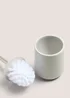Grey Ceramic Toilet Brush (37cm x 10cm) Image 2