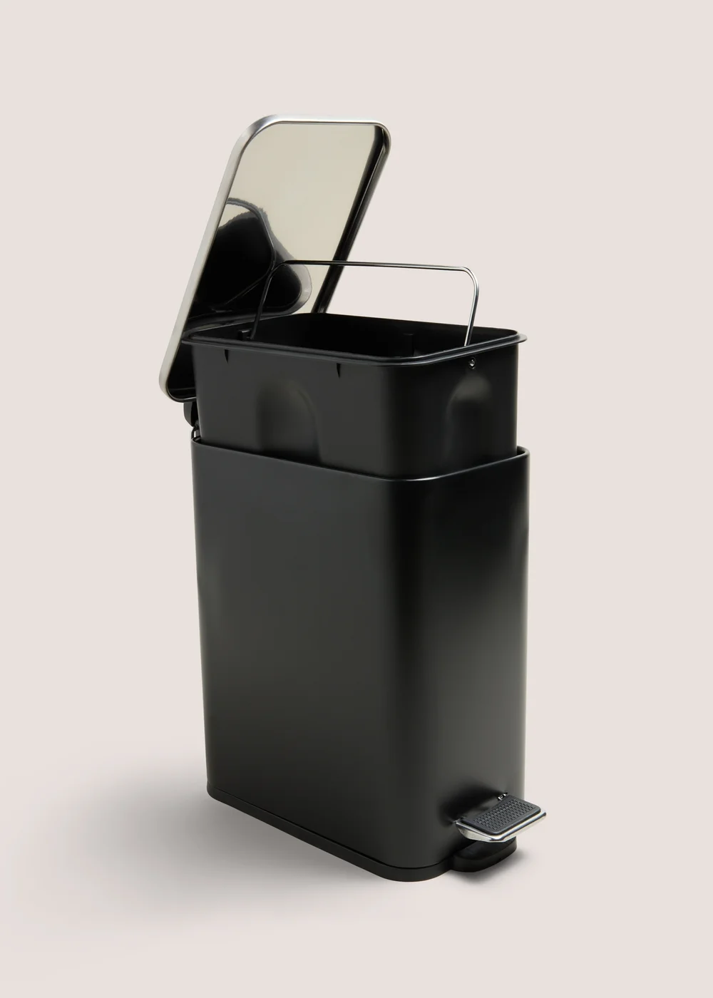 Black Modern Metal Bin (28cm x 25cm) Image 2