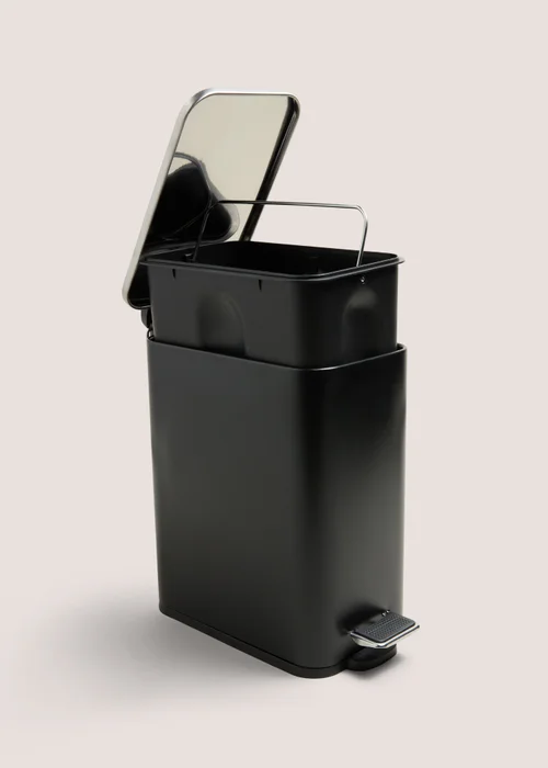 Black Modern Metal Bin (28cm x 25cm) Image 2