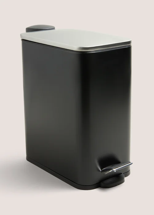 Black Modern Metal Bin (28cm x 25cm) Image 1