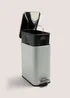 Bathroom Grey Modern Metal Bin (28cm x 25cm) Image 2