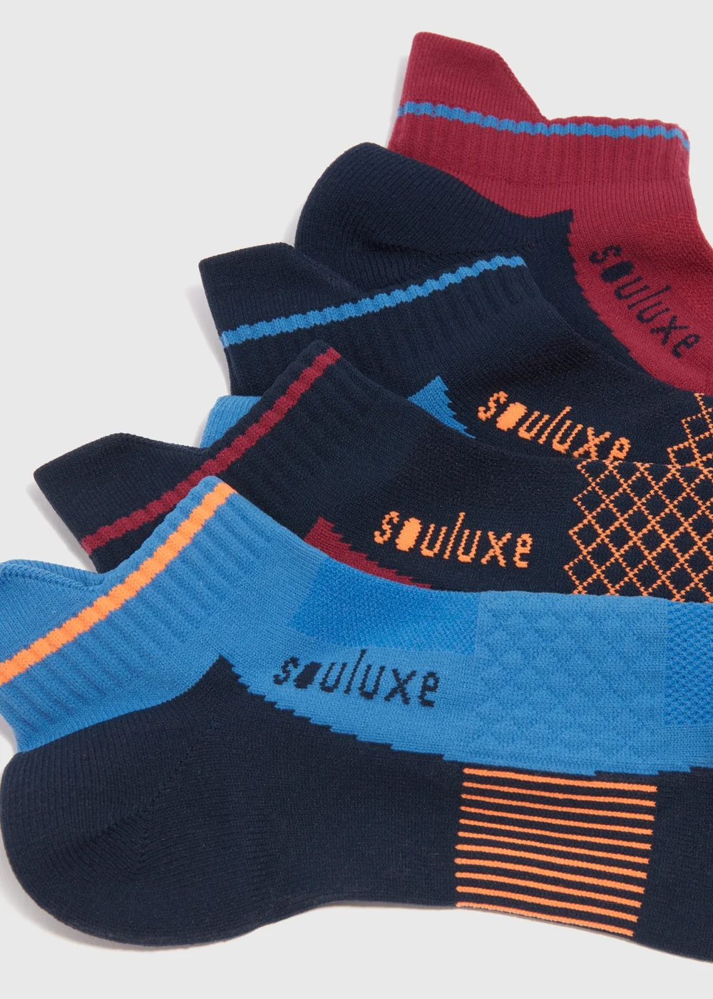 Souluxe 4 Pack Multicoloured Sports Socks - Sizes 6 - 8.5 Image 2