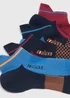 Souluxe 4 Pack Multicoloured Sports Socks - Sizes 6 - 8.5 Image 2