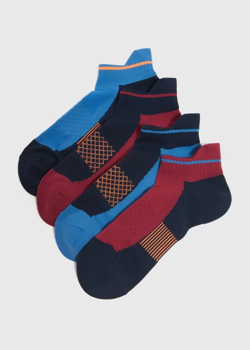 Souluxe 4 Pack Multicoloured Sports Socks - Sizes 6 - 8.5 Image 1