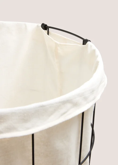 Black Wired Laundry Basket (41x42x54cm) Image 2