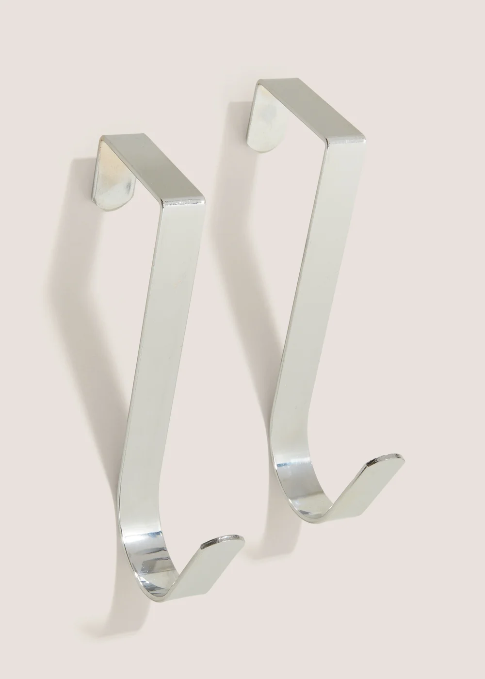 2 Pack Metal Chrome Hooks Image 1