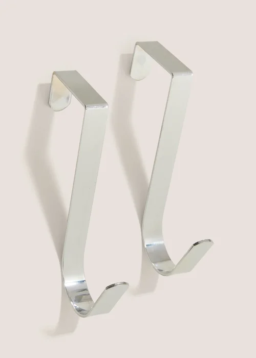 2 Pack Metal Chrome Hooks Image 1
