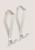 2 Pack Metal Chrome Hooks Image 1
