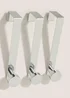 3 Pack Metal Chrome Hooks Image 1