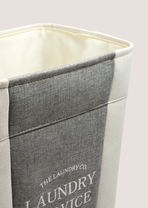 Laundry Co Grey Fabric Laundry Bag Image 2
