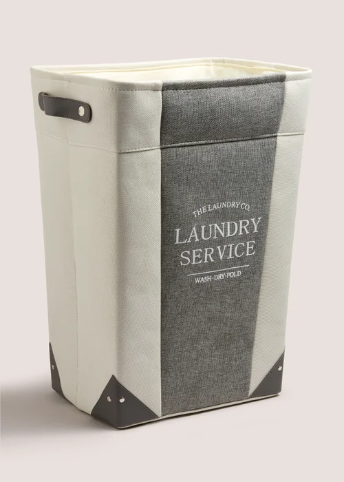Laundry Co Grey Fabric Laundry Bag Image 1