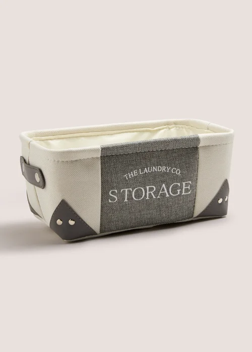 Laundry Co Grey Fabric Storage (55x30x13cm) Image 1