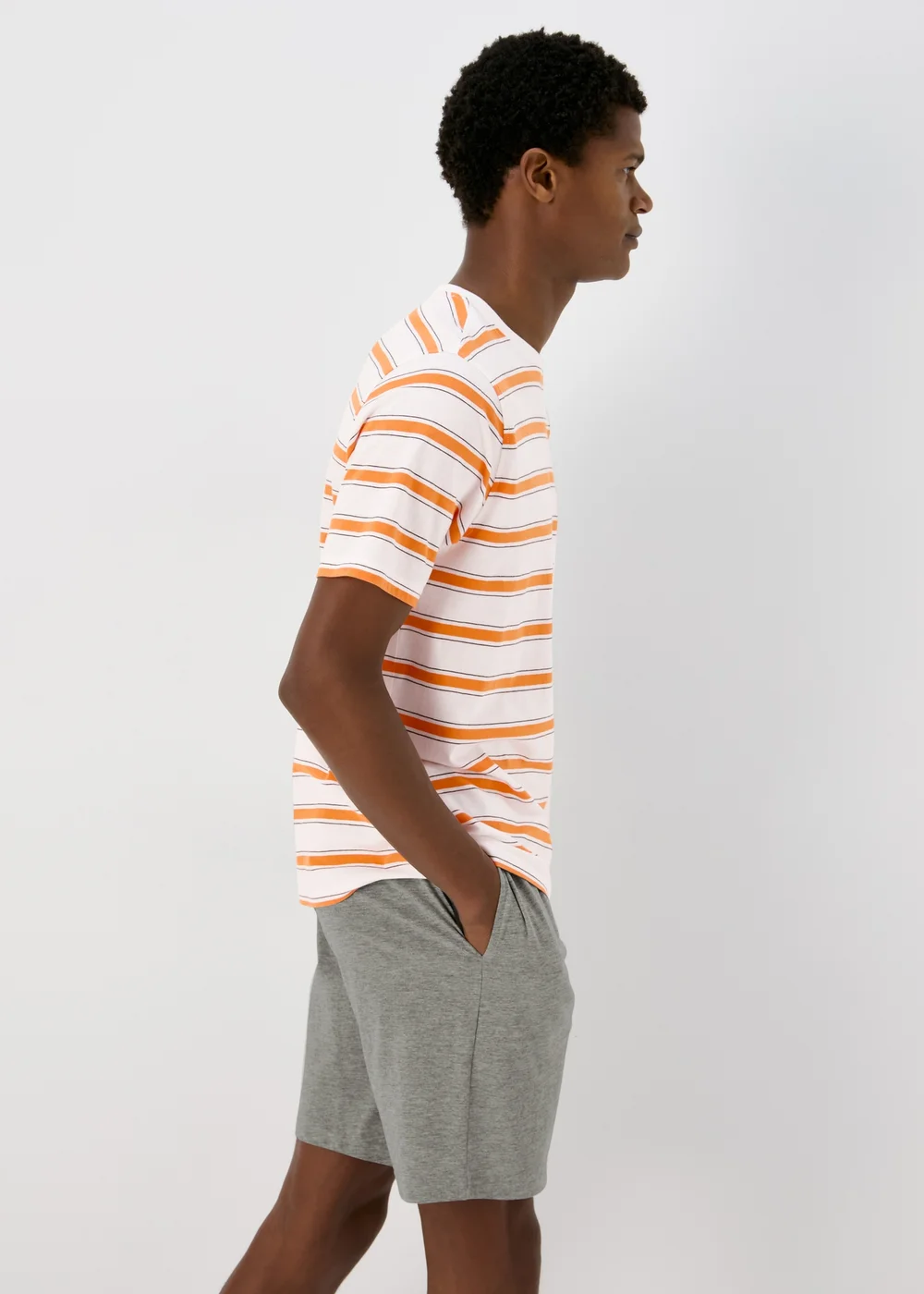 Orange Stripe Short Pyjama Set - Extra small Image 2