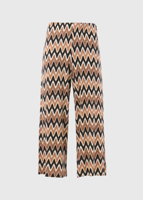 Beige Co Ord Cropped Wide Leg Trousers - 8 Image 5