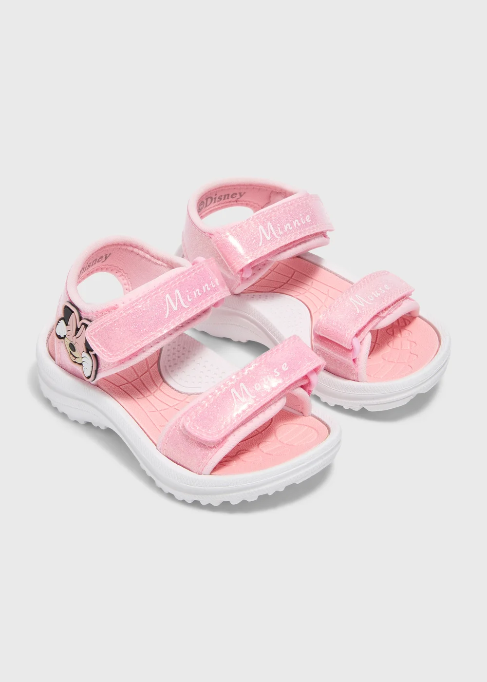 Disney Girls Pink Minnie Trekker Sandals (Younger 4-12) - Size 4 Infants Image 1