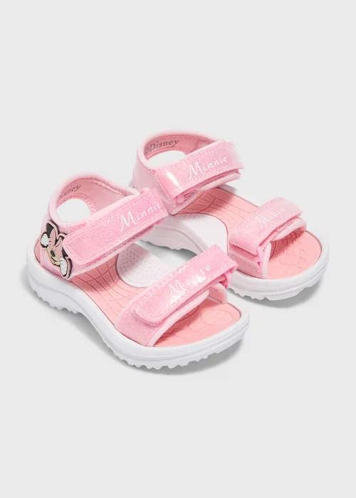 Disney Girls Pink Minnie Trekker Sandals (Younger 4-12) - Size 4 Infants Image 1