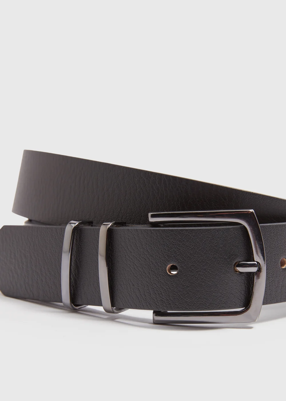 Black Leather Belt - S Image 2