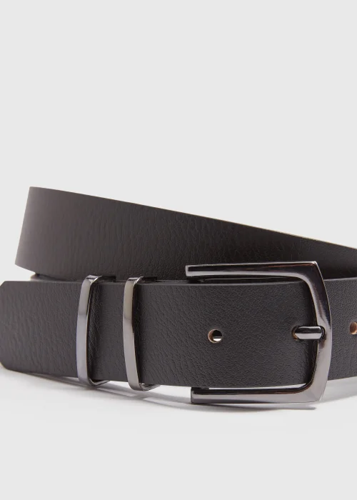 Black Leather Belt - S Image 2