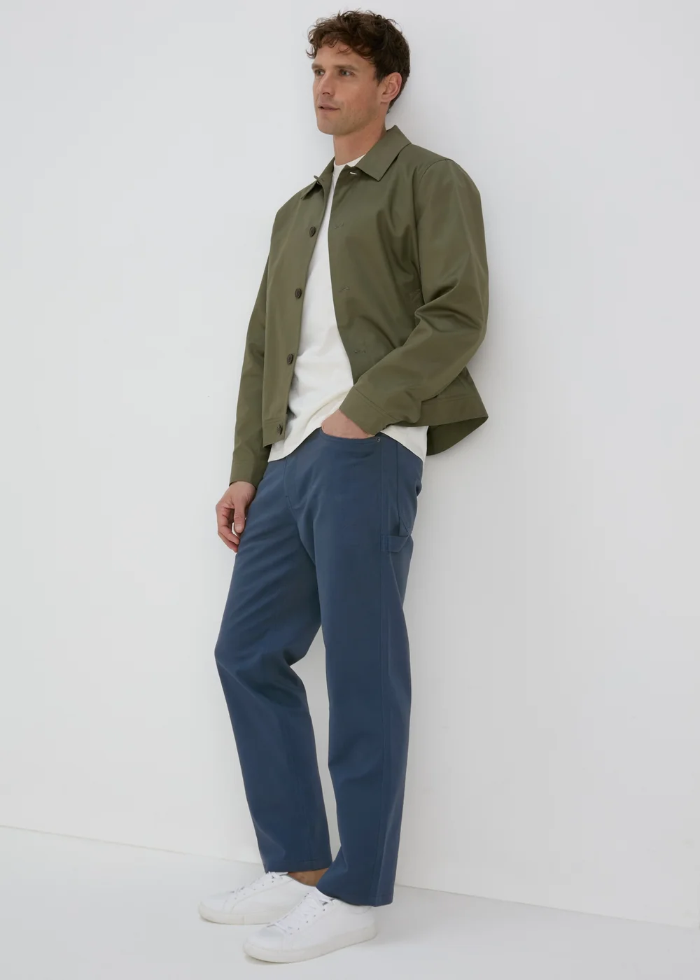 Blue Carpenter Chinos - 30 Waist Regular Image 4