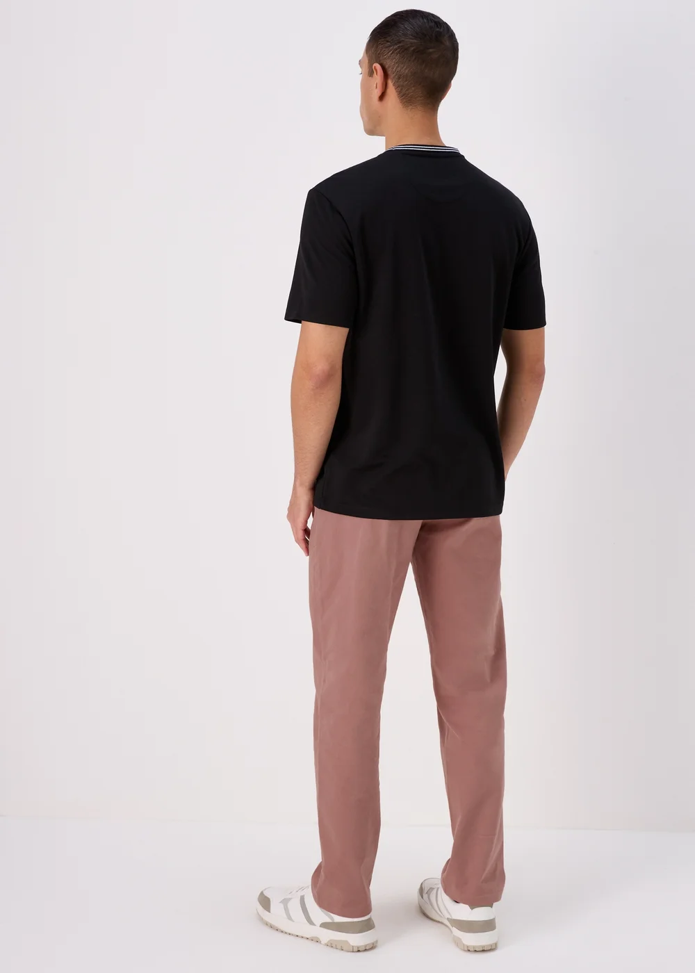 Pink Straight Fit Stretch Chinos - 30 Waist Regular Image 2