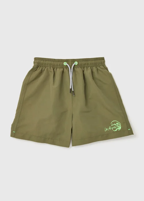 Boys Khaki Swimming Shorts (6-13yrs) - Age 6 - 7 Years Image 1