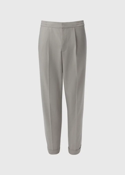 Taylor & Wright Grey Twill Pleated Trousers - 30 Waist 29 Leg Image 5