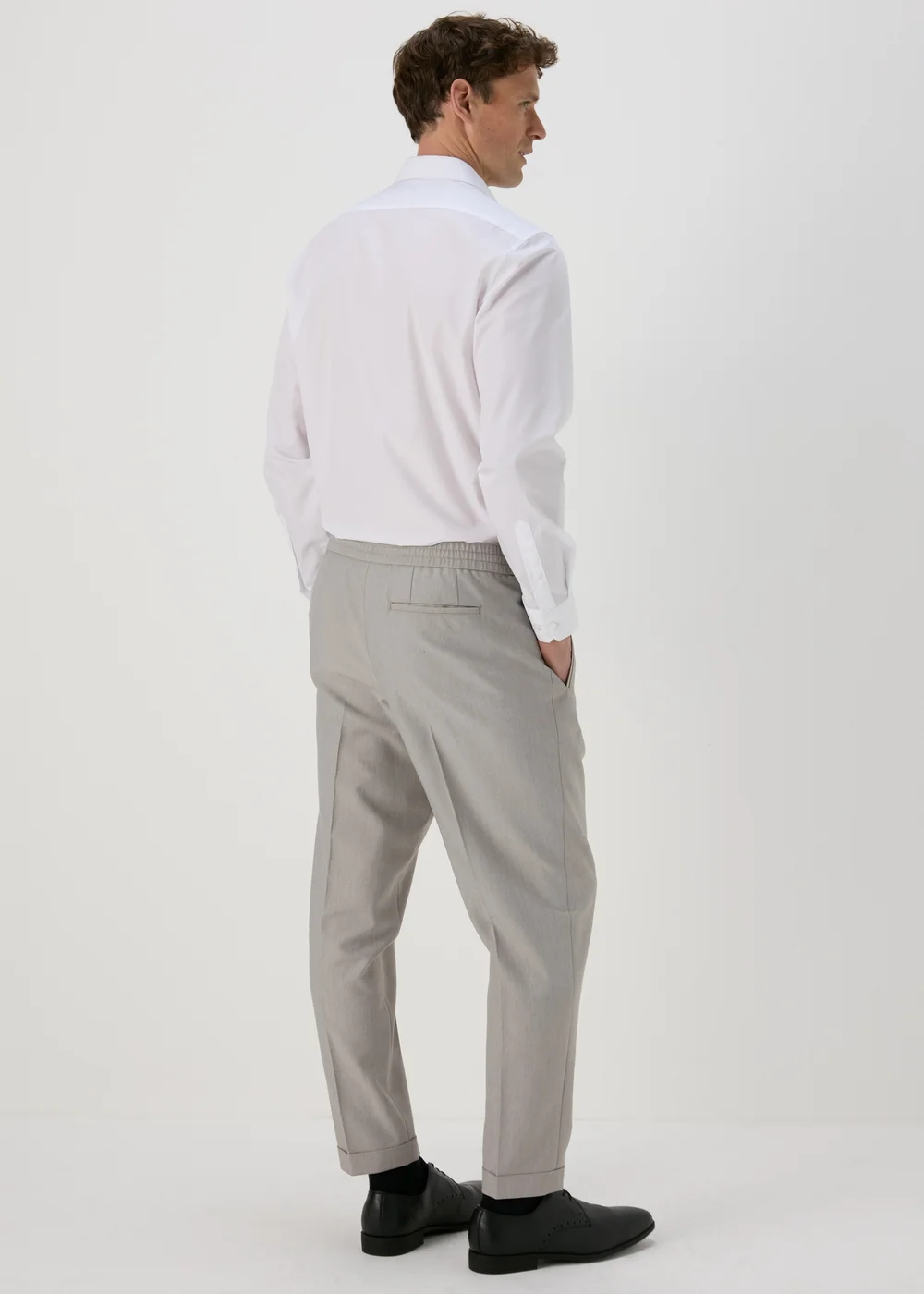 Taylor & Wright Grey Twill Pleated Trousers - 30 Waist 29 Leg Image 2