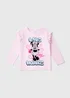 Disney Girls Pink Minnie Mouse Graffiti T-Shirt (9mths-7yrs) - Age 9 - 12 Months Image 1