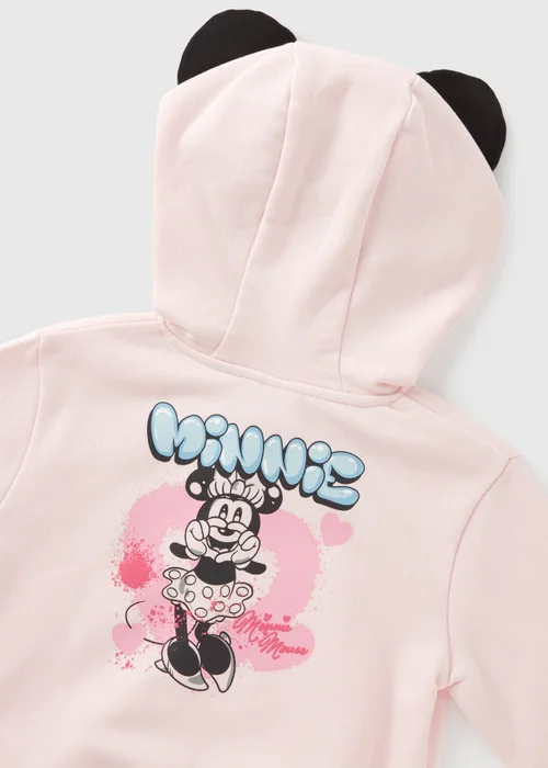Disney Girls Pink Minnie Ears Hoodie (9mths-7yrs) - 1-1.5 Yrs Image 2