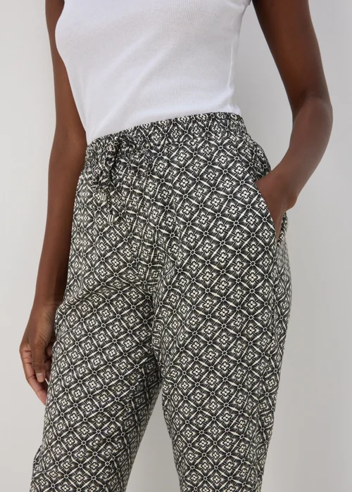 Black Viscose Tapered Trousers - 8 Image 3