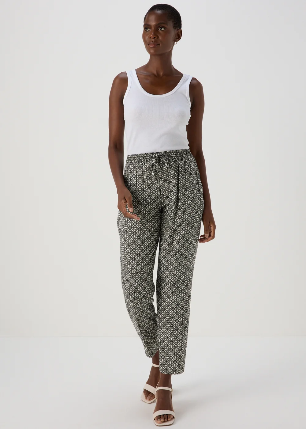 Black Viscose Tapered Trousers - 8 Image 1