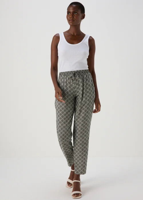 Black Viscose Tapered Trousers - 8 Image 1