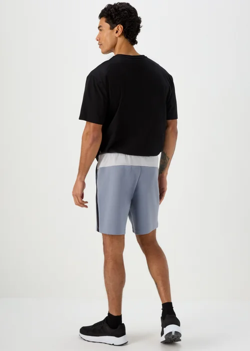 US Athletic Blue Panelled Shorts - XS Image 2