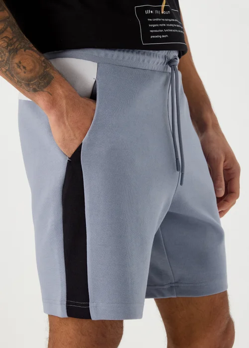 US Athletic Blue Panelled Shorts - XS Image 3