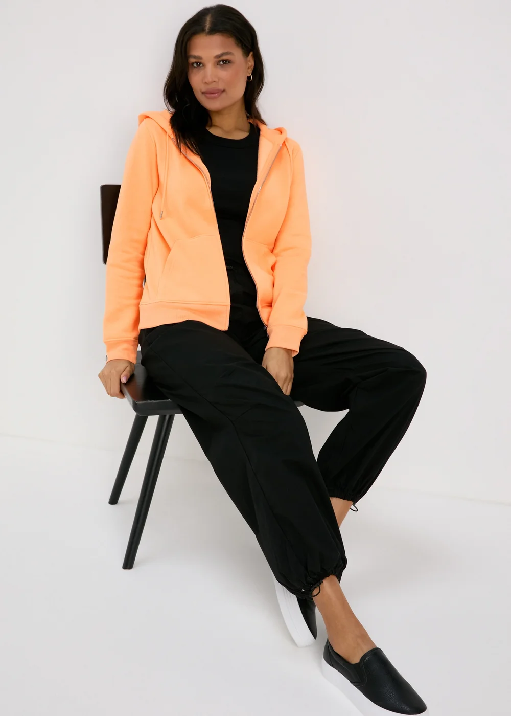 Orange Zip Hoodie - S Image 4