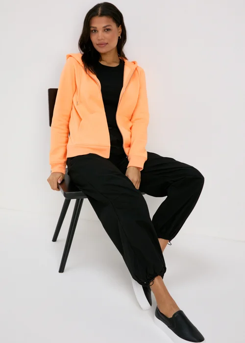 Orange Zip Hoodie - S Image 4