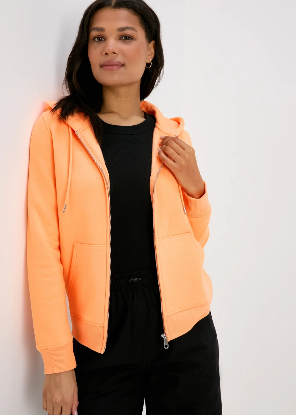 Orange Zip Hoodie - S Image 1