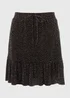 Black Spot Print Plisse Mini Skirt - Size 8 Image 5