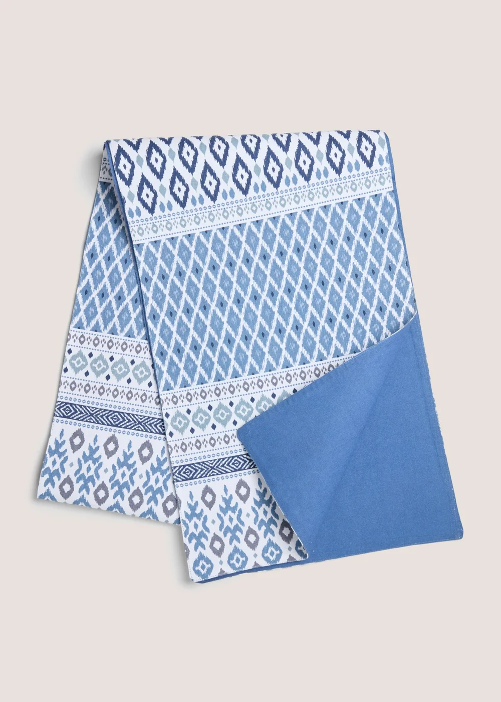 Indigo Printed Runner (220cm x 35cm) Image 1