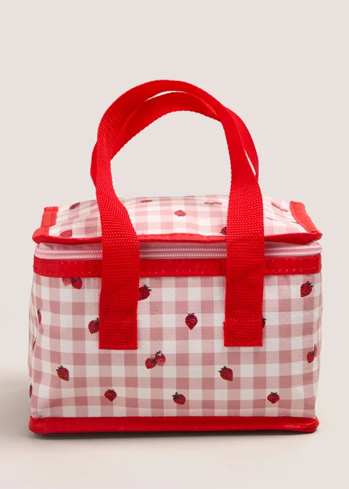 Kids Pink Strawberry Lunch Bag Image 1