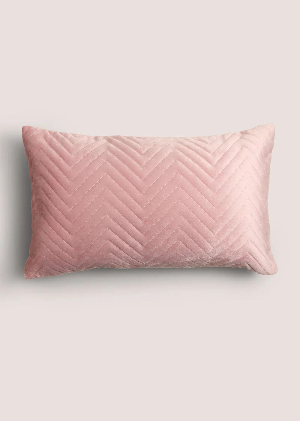 Pink Velvet Quilted Cushion Image 1
