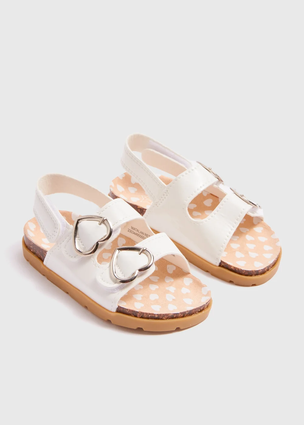 Girls White Foot Bed Sandals (Younger 4-12) - Size 4 Infants Image 1