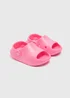 Girls Pink Glitter Cloud Sliders (Younger 4-9) - Size 4 Infants Image 1