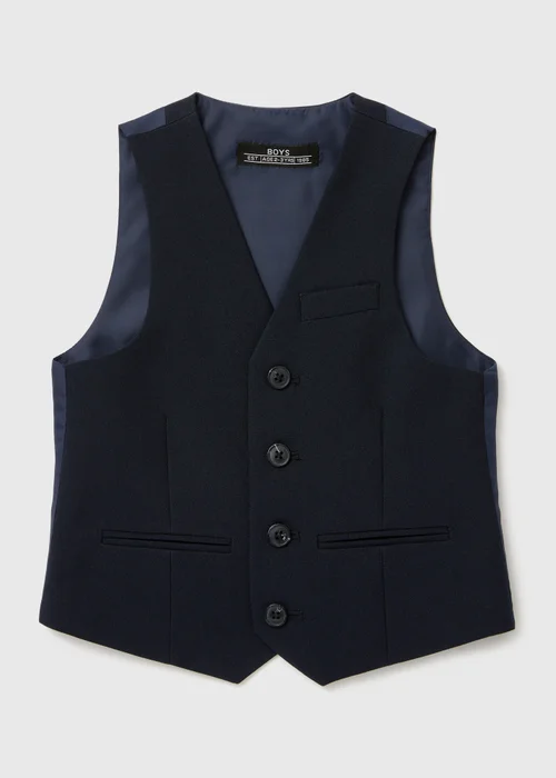 Boys Panama Navy Formal Waistcoat (2-13yrs) - 2-3 Yrs Image 1