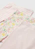 3 Pack Girls Pink Floral Leggings (6-23mths) - Newborn Image 2