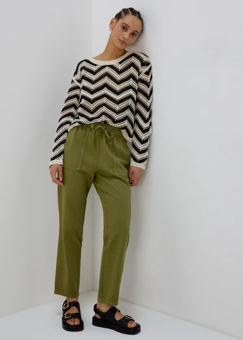 Black Zig Zag Crochet Jumper - XS Image 1