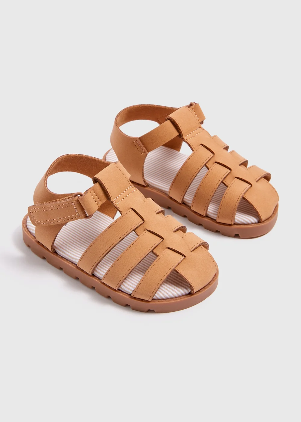 Boys Tan Caged Sandals (Younger 4-12yrs) - Size 4 Infants Image 1