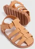 Boys Tan Caged Sandals (Younger 4-12yrs) - Size 4 Infants Image 2