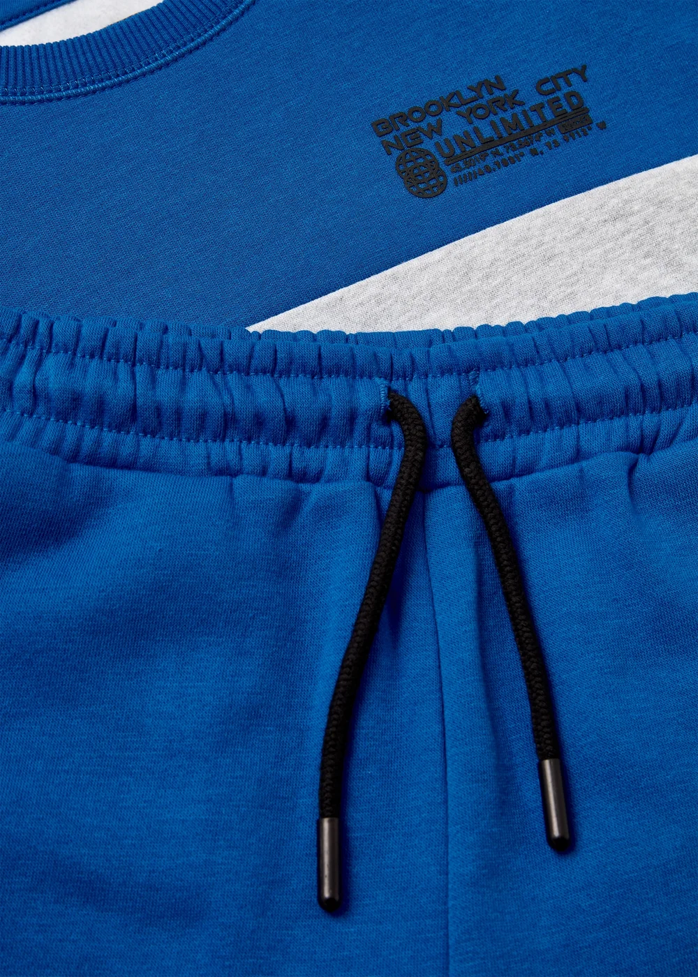 Boys Cobalt Cut & Sew Sweatshirt & Shorts Set (7-12yrs) - Age 7 Years Image 2