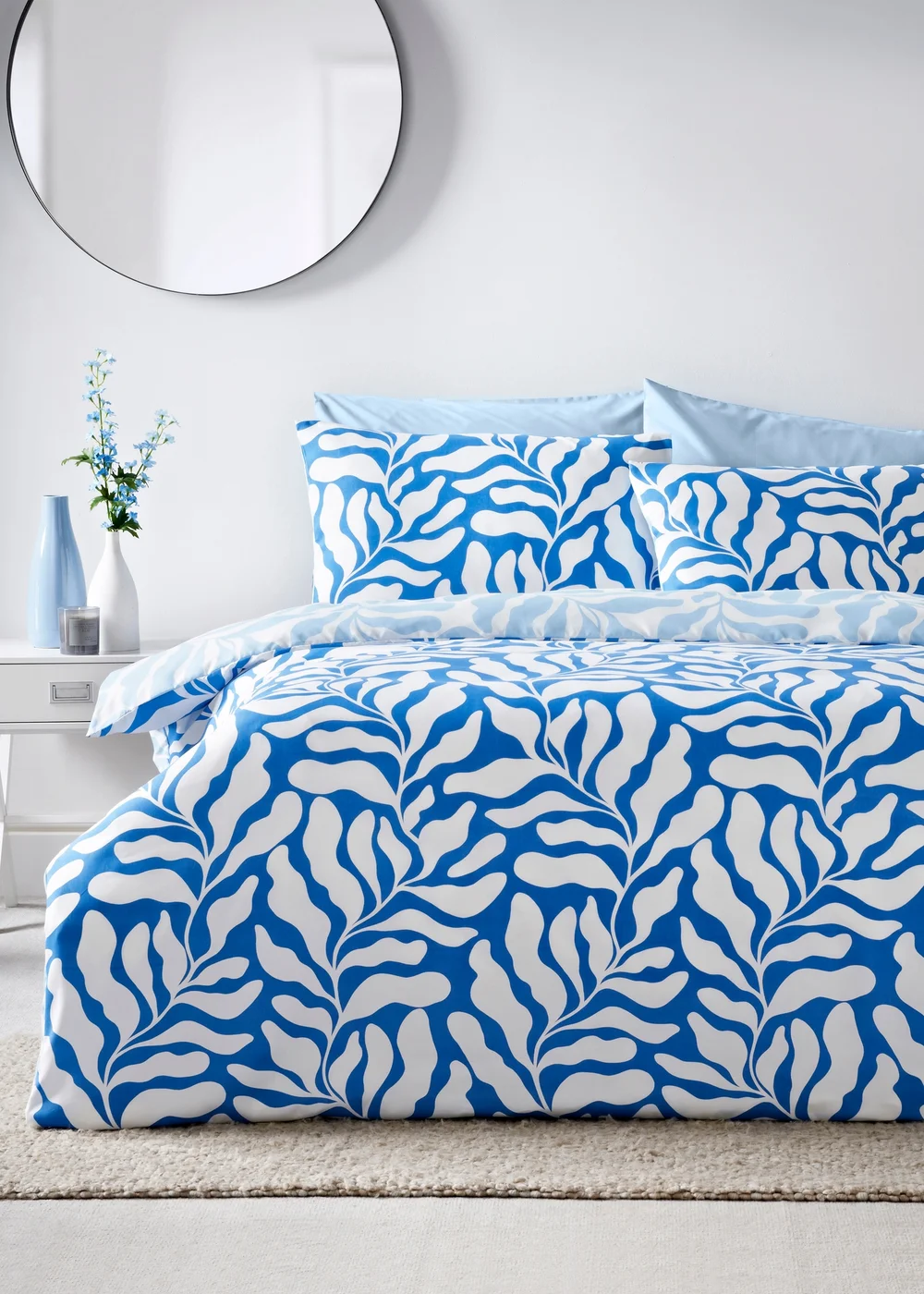 Blue Sorbet Abstract Print Duvet Set - Single Image 1
